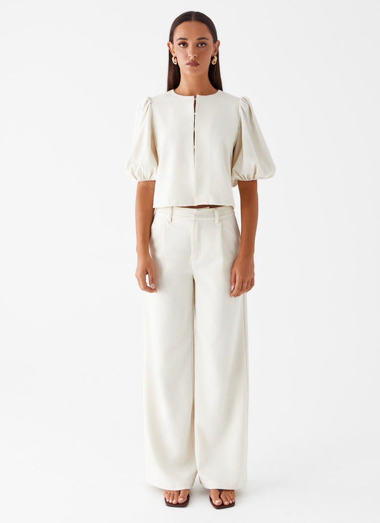 Peppermayo Peppermayo Exclusive - Leila Suiting Pants - Ivory