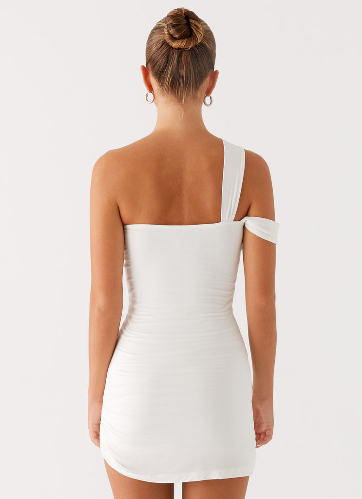 Peppermayo Peppermayo Exclusive - Lena Ruched Mini Dress - Ivory
