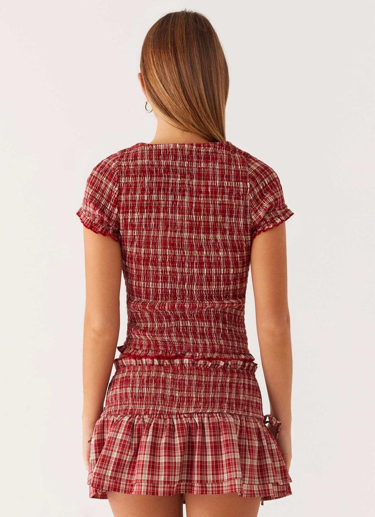 Peppermayo Peppermayo Exclusive - Lenore Mini Skirt - Ruby Check