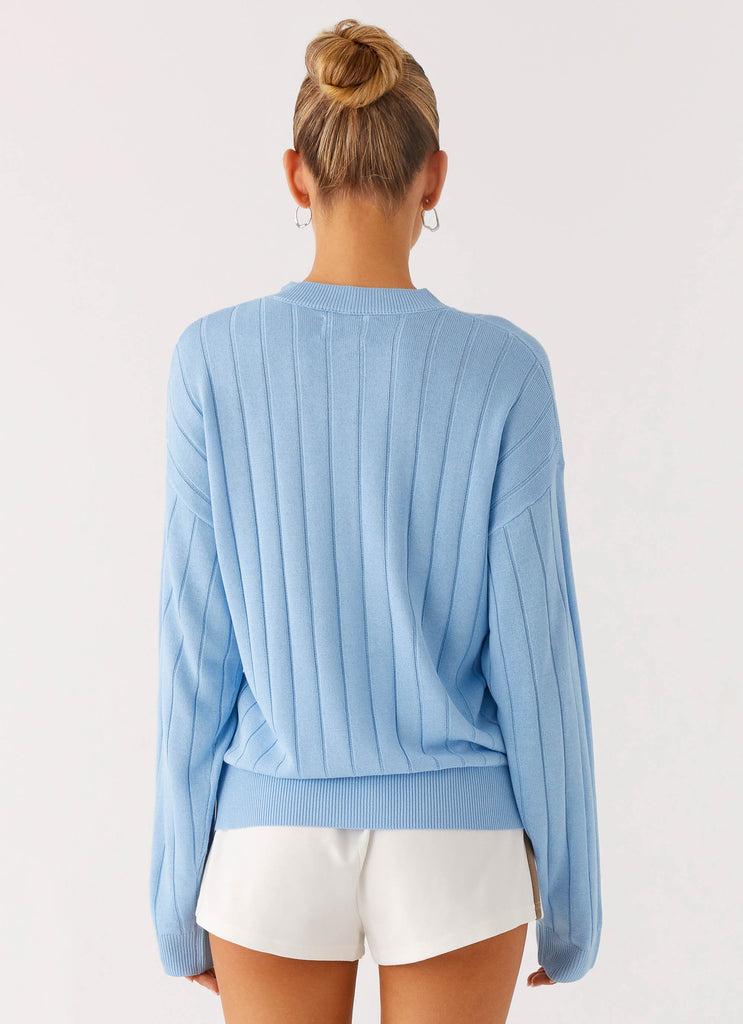 Peppermayo Peppermayo Exclusive - Leo Oversized Cardigan - Sky Blue