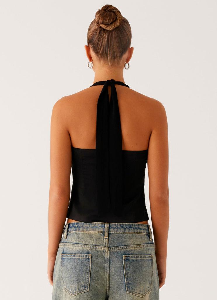 Peppermayo Peppermayo Exclusive - Lets Pretend Halterneck Top - Black