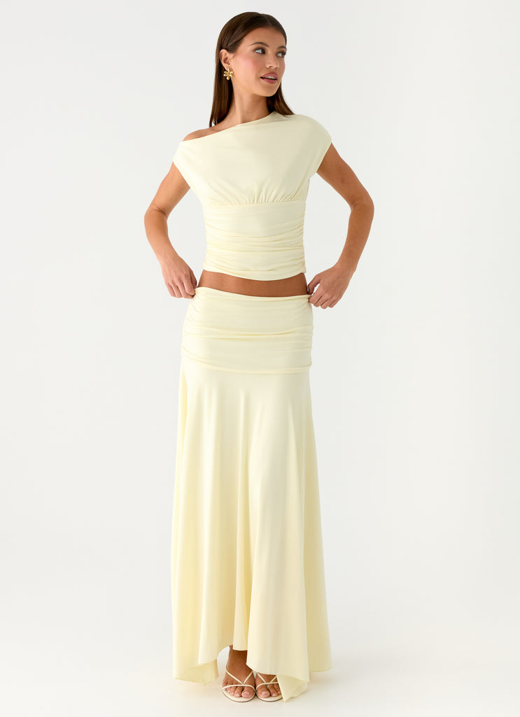 Peppermayo Peppermayo Exclusive - Liana Asymmetrical Top - Yellow
