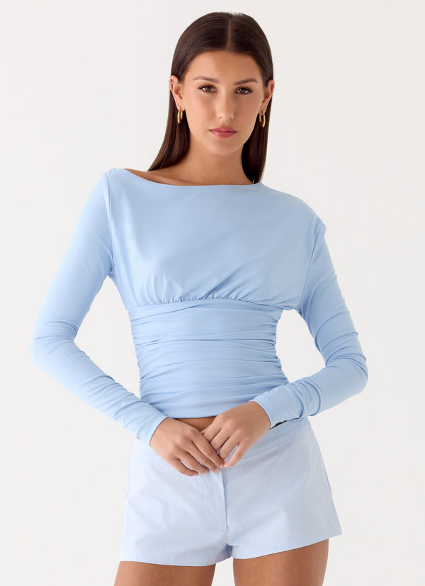 peppermayo Peppermayo Exclusive - Liana Long Sleeve Top - Blue