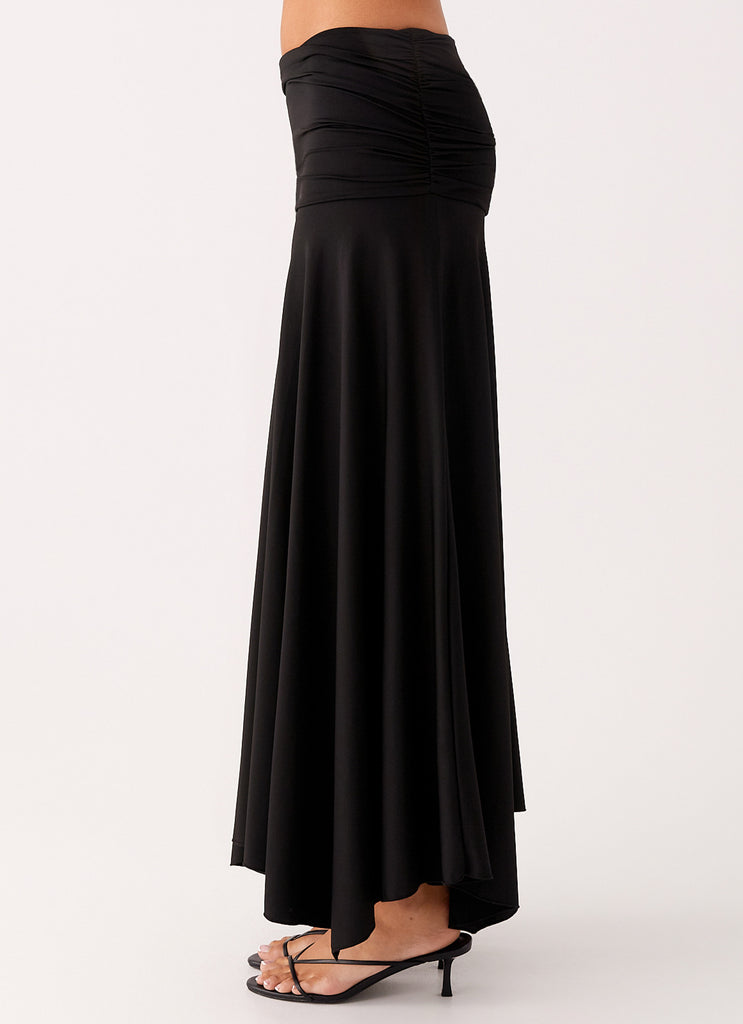 Peppermayo Peppermayo Exclusive - Liana Ruched Maxi Skirt - Black