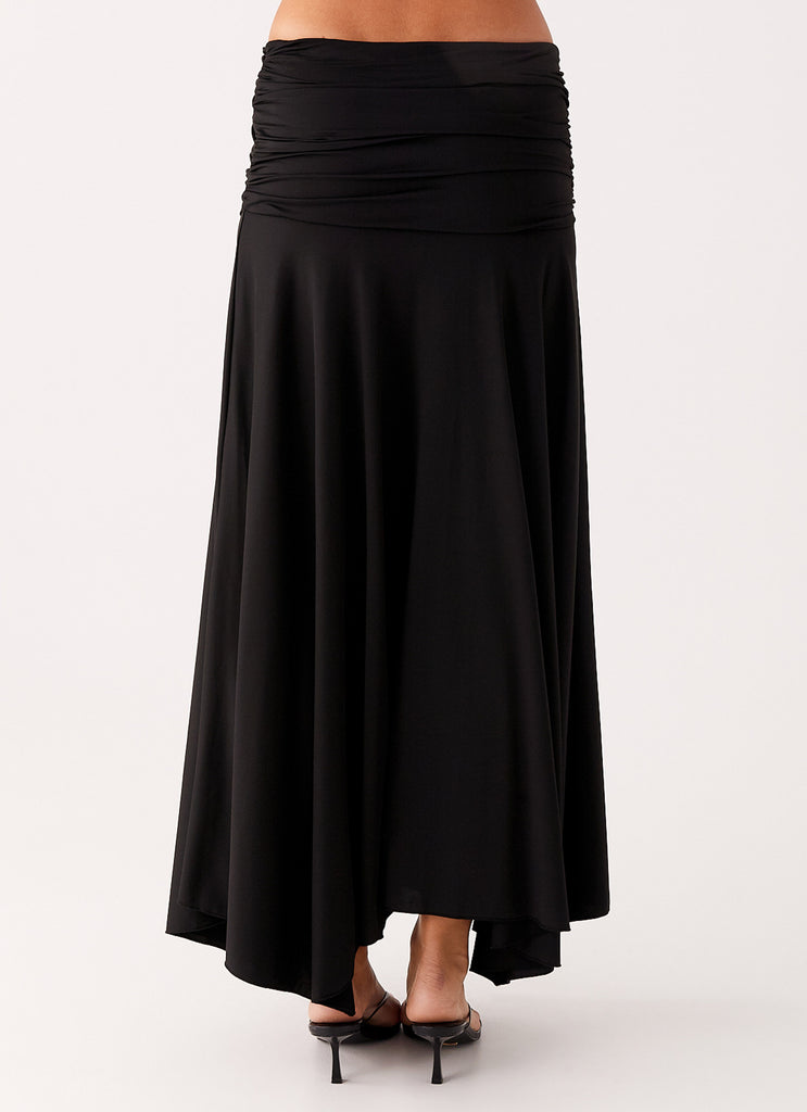 Peppermayo Peppermayo Exclusive - Liana Ruched Maxi Skirt - Black