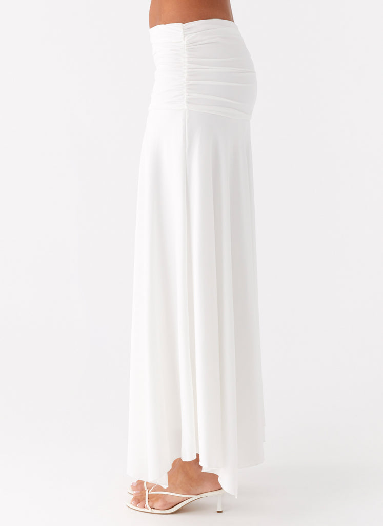 Peppermayo Peppermayo Exclusive - Liana Ruched Maxi Skirt - White