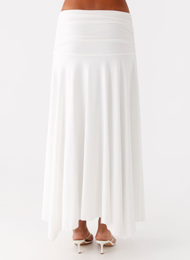 Peppermayo Peppermayo Exclusive - Liana Ruched Maxi Skirt - White