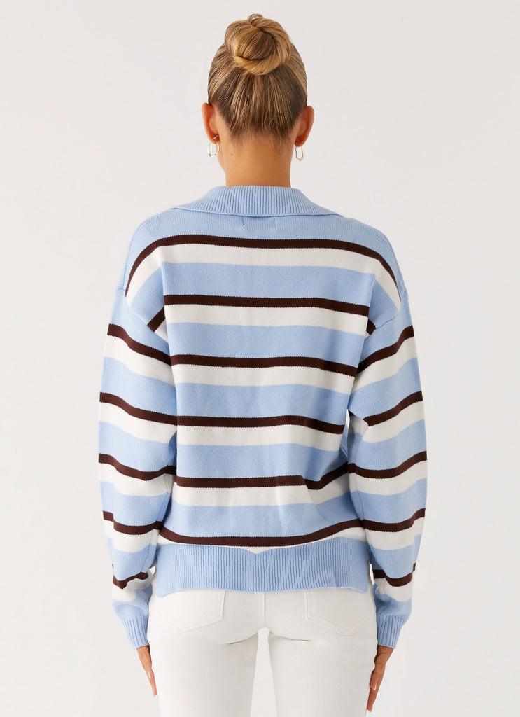 Peppermayo Peppermayo Exclusive - Liana Striped Polo - Blue Stripe