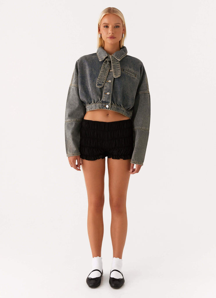 Peppermayo Peppermayo Exclusive - Lilith Boxy Denim Jacket - Vintage Wash