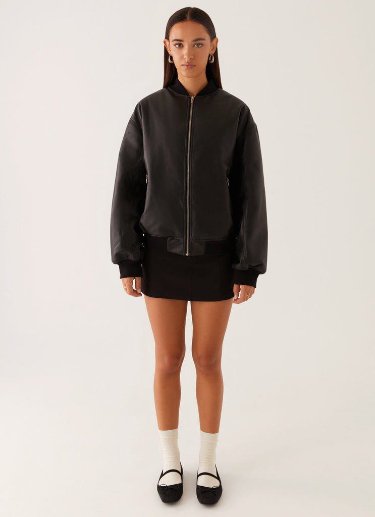 Peppermayo Peppermayo Exclusive - Lincoln Bomber Jacket - Black