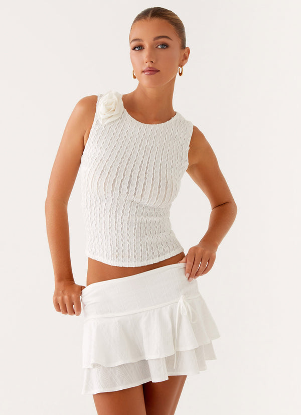 peppermayo Peppermayo Exclusive - Lisbon Tank Top - White