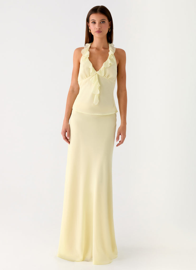 Peppermayo Peppermayo Exclusive - Log In Halter Top - Yellow