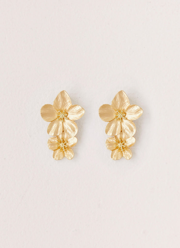 Peppermayo Peppermayo Exclusive - Lola Love Flower Earrings - Gold