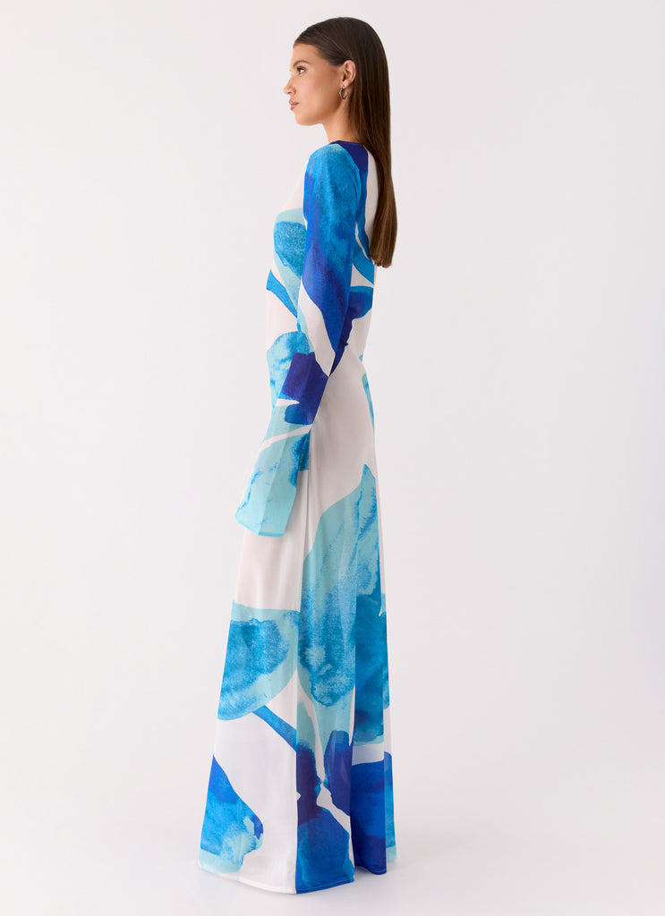 Peppermayo Peppermayo Exclusive - Lorde Maxi Dress - Cerulean Bloom