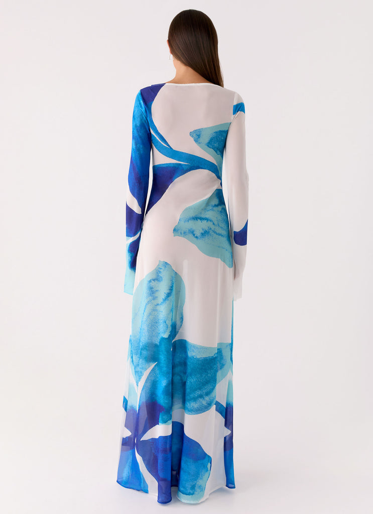 Peppermayo Peppermayo Exclusive - Lorde Maxi Dress - Cerulean Bloom