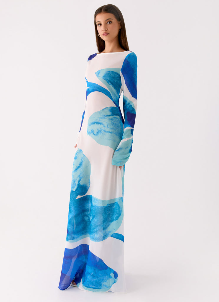Peppermayo Peppermayo Exclusive - Lorde Maxi Dress - Cerulean Bloom
