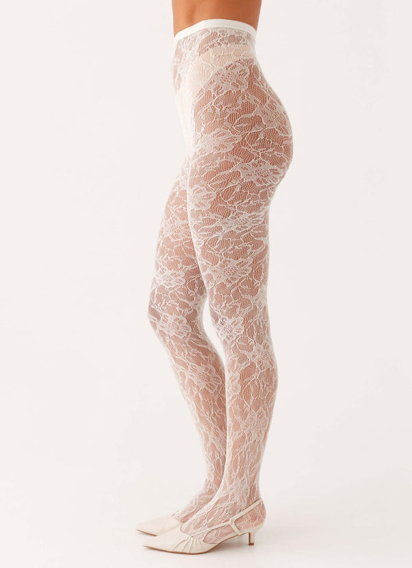 peppermayo Peppermayo Exclusive - Lorena Stockings - White
