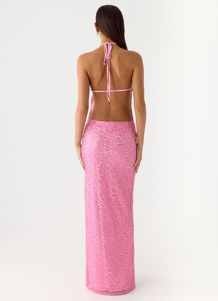 Peppermayo Peppermayo Exclusive - Lorenz Sequin Maxi Dress - Pink