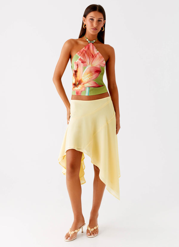 peppermayo Peppermayo Exclusive - Loreta Beaded Tie Back Top - Jungle Floral