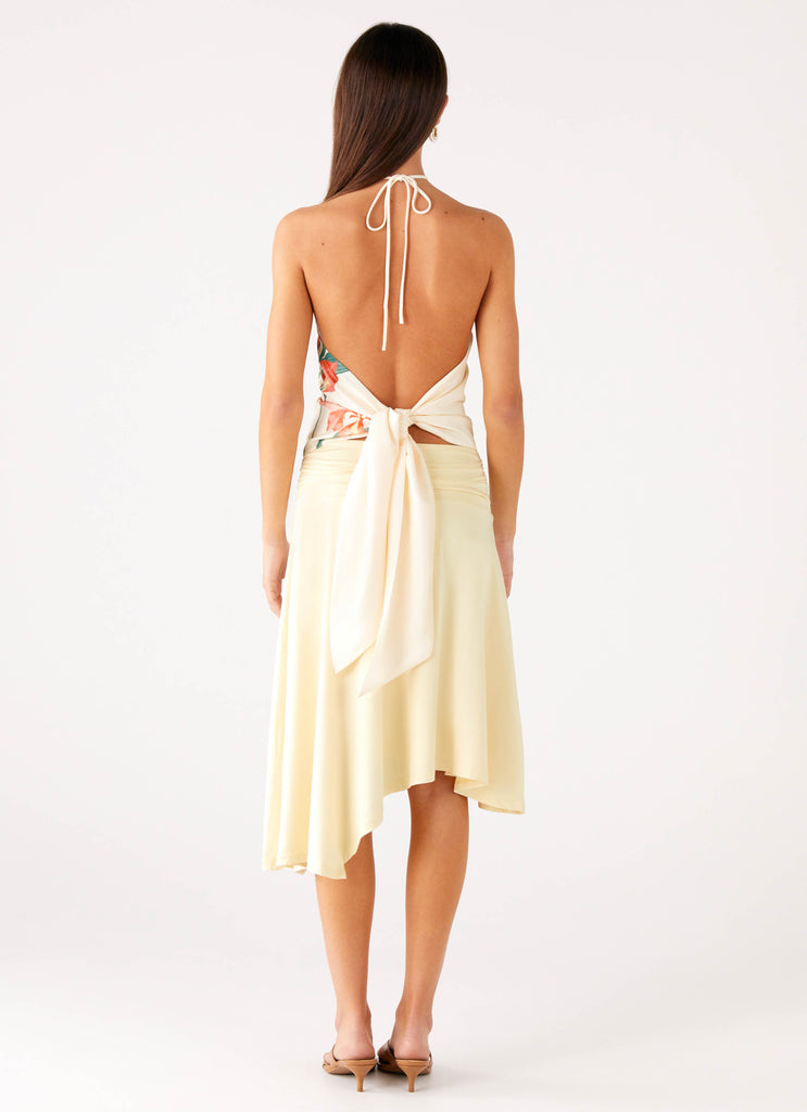Peppermayo Peppermayo Exclusive - Loreta Beaded Tie Back Top - Siena Floral