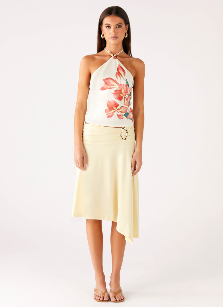Peppermayo Peppermayo Exclusive - Loreta Beaded Tie Back Top - Siena Floral