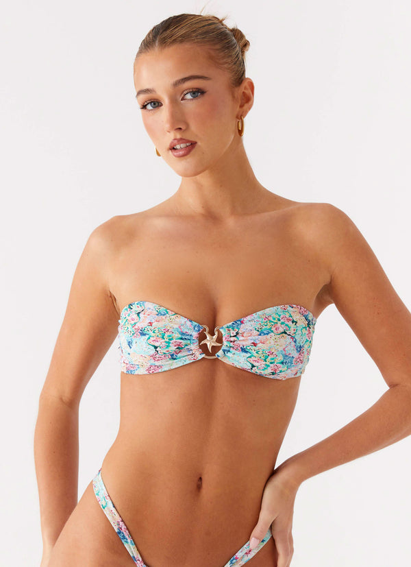 peppermayo Peppermayo Exclusive - Lory Strapless Bikini Top - Santorini Floral