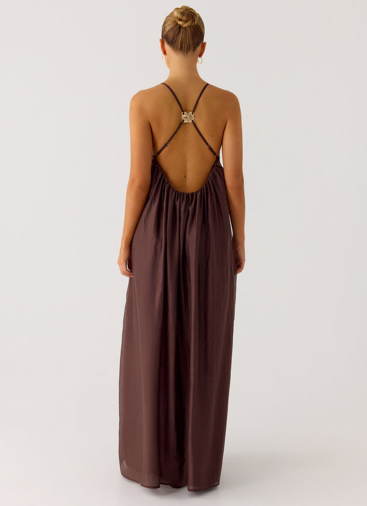 Peppermayo Peppermayo Exclusive - Losario Maxi Dress - Cool Chocolate