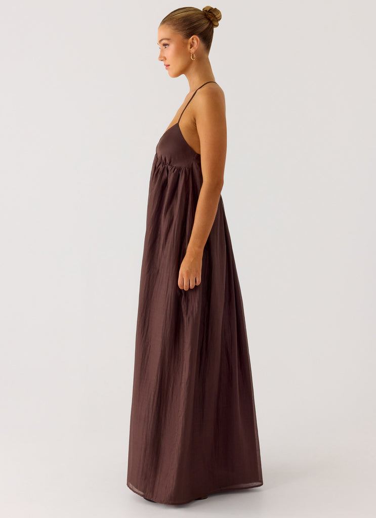 Peppermayo Peppermayo Exclusive - Losario Maxi Dress - Cool Chocolate