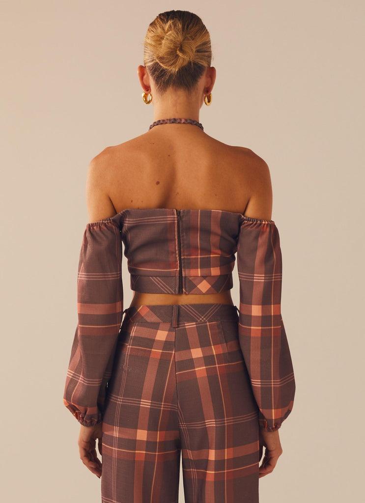 Peppermayo Peppermayo Exclusive - Lose My Cool Crop Top - Chestnut