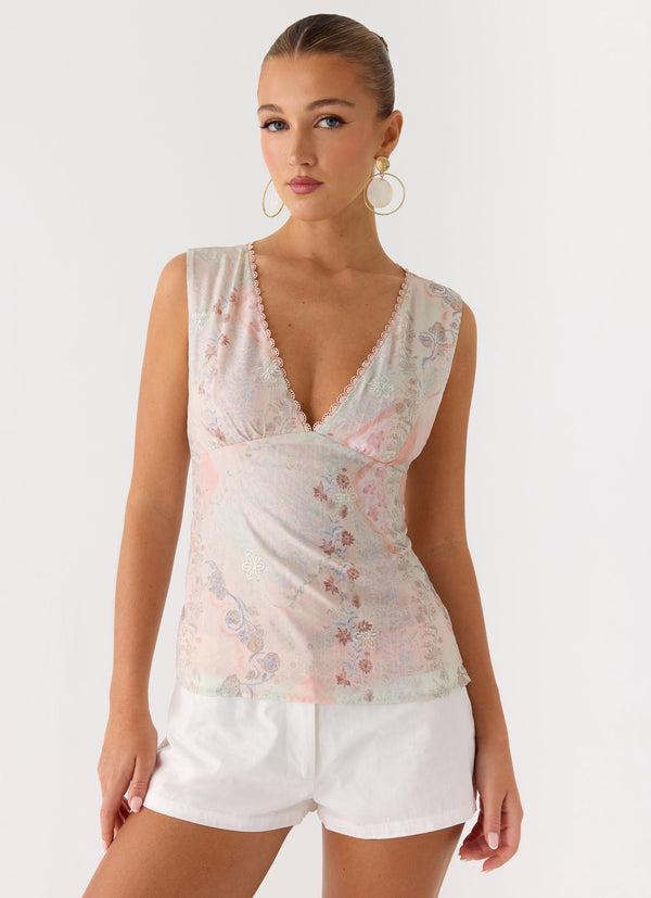 peppermayo Peppermayo Exclusive - Lost In Love Top - Mystic Paisley