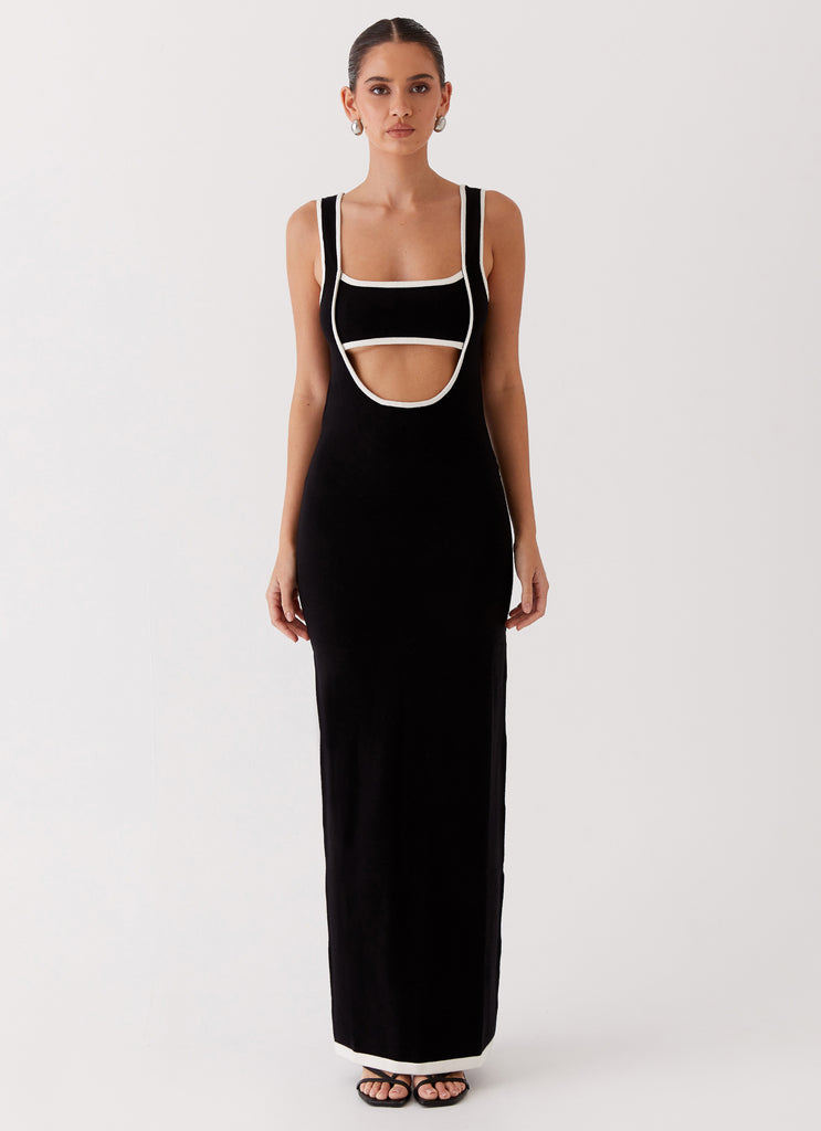 Peppermayo Peppermayo Exclusive - Lost In Paris Knit Maxi Dress - Black