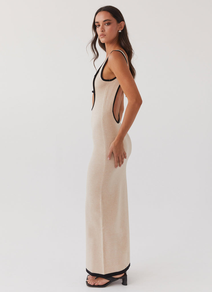 Peppermayo Peppermayo Exclusive - Lost In Paris Knit Maxi Dress - Tapioca