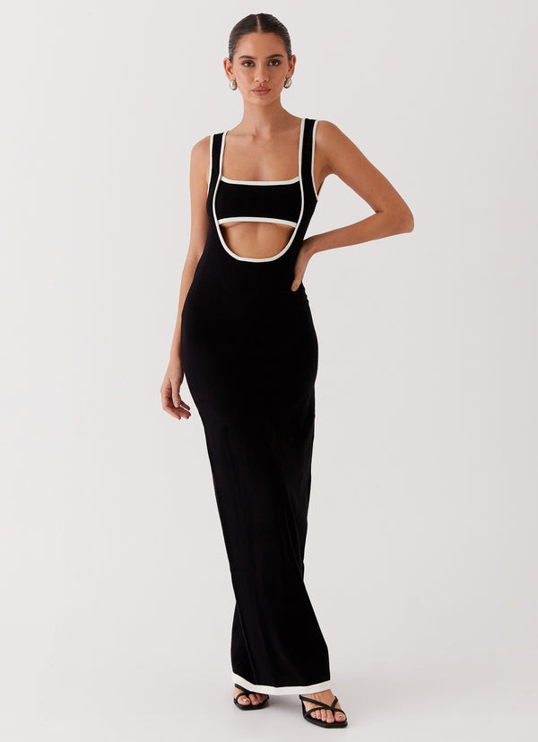 peppermayo Peppermayo Exclusive - Lost In Paris Knit Maxi Dress - Black