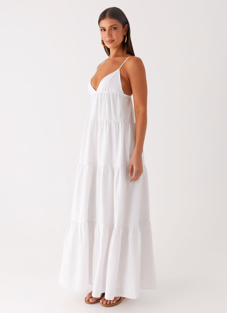 Peppermayo Peppermayo Exclusive - Lotty Linen Maxi Dress - White