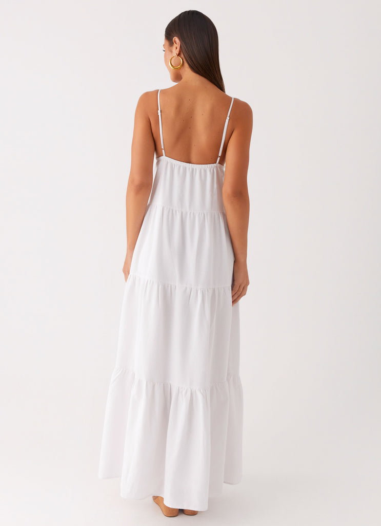 Peppermayo Peppermayo Exclusive - Lotty Linen Maxi Dress - White