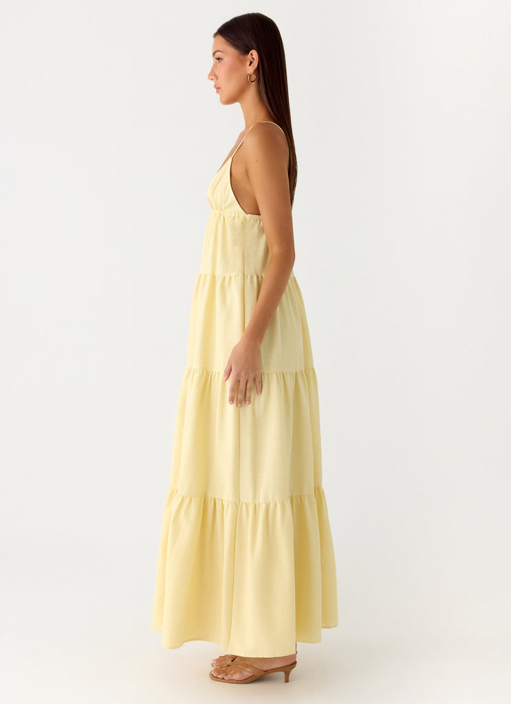 Peppermayo Peppermayo Exclusive - Lotty Linen Maxi Dress - Yellow