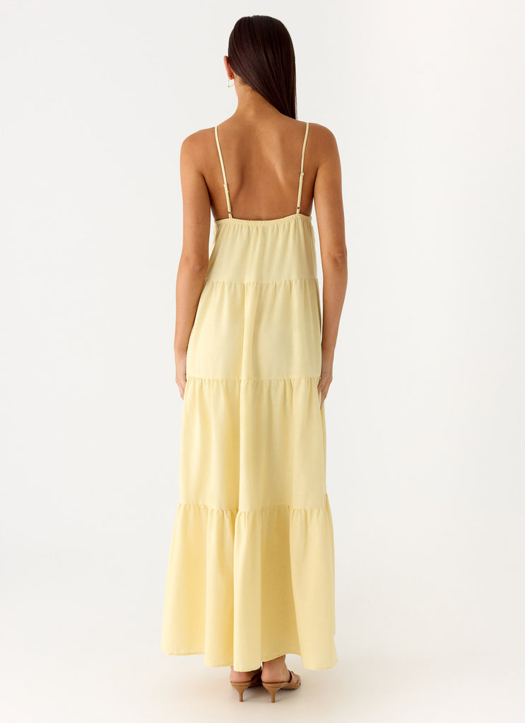 Peppermayo Peppermayo Exclusive - Lotty Linen Maxi Dress - Yellow