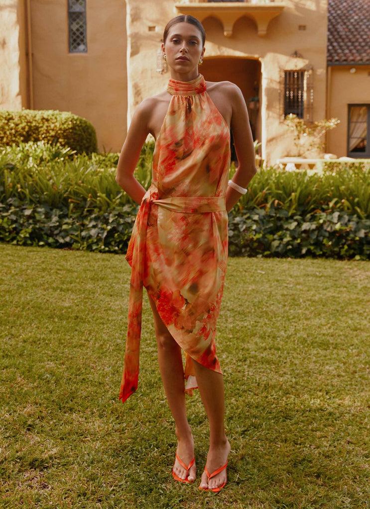 Peppermayo Peppermayo Exclusive - Lou Midi Dress - Sunset Floral