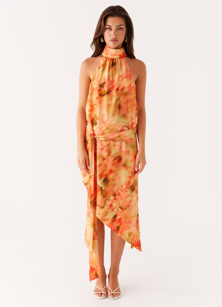 Peppermayo Peppermayo Exclusive - Lou Midi Dress - Sunset Floral