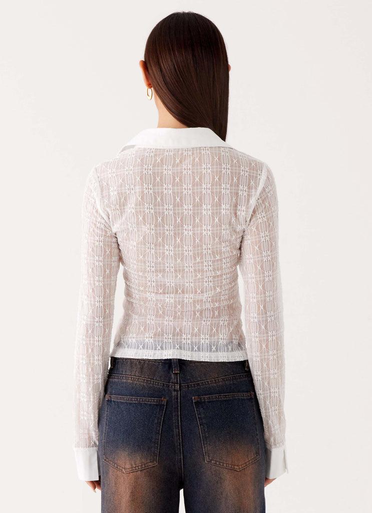 Peppermayo Peppermayo Exclusive - Loui Lace Long Sleeve Top - White