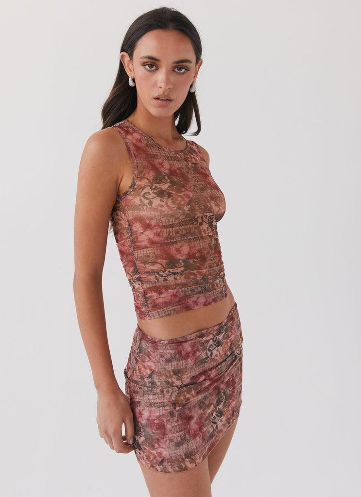 Peppermayo Peppermayo Exclusive - Love Child Mesh Mini Skirt - Palais Floral