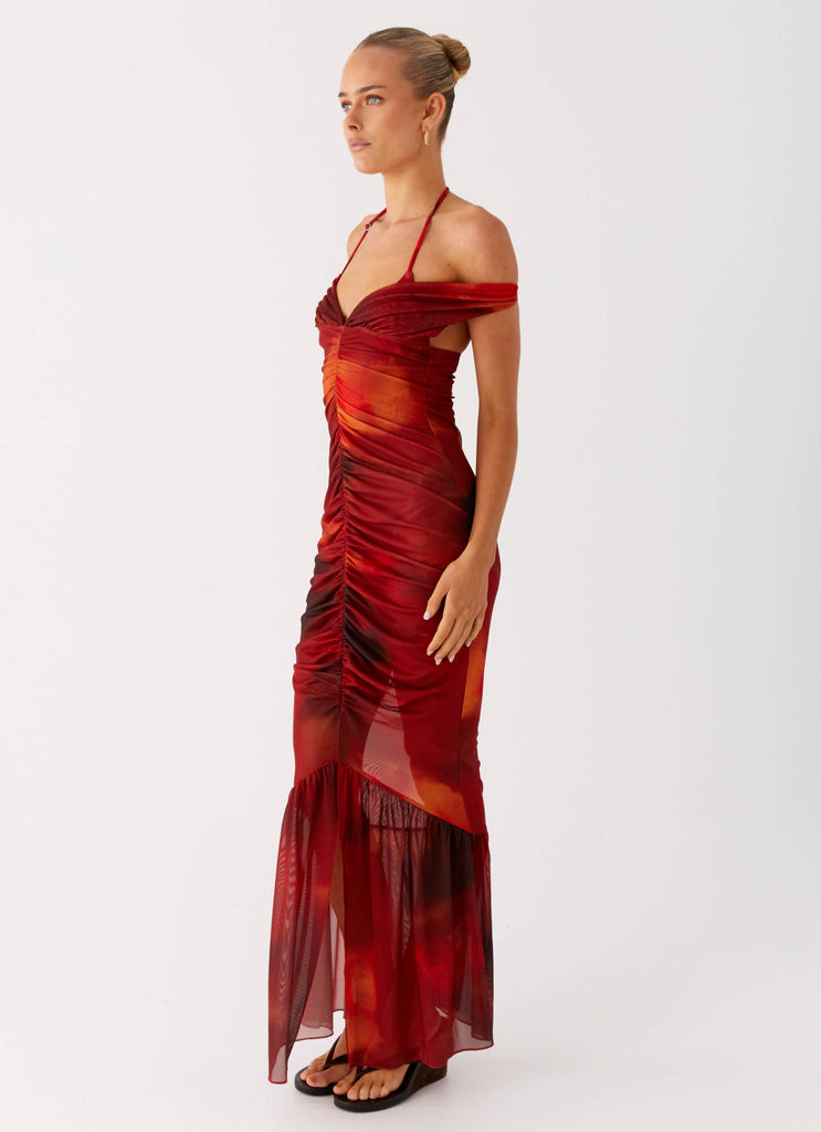 Peppermayo Peppermayo Exclusive - Love Me Not Maxi Dress - Scarlet Blur