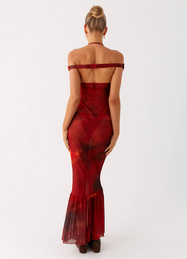 Peppermayo Peppermayo Exclusive - Love Me Not Maxi Dress - Scarlet Blur