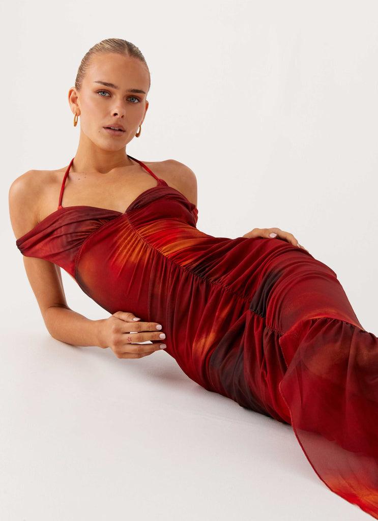 Peppermayo Peppermayo Exclusive - Love Me Not Maxi Dress - Scarlet Blur