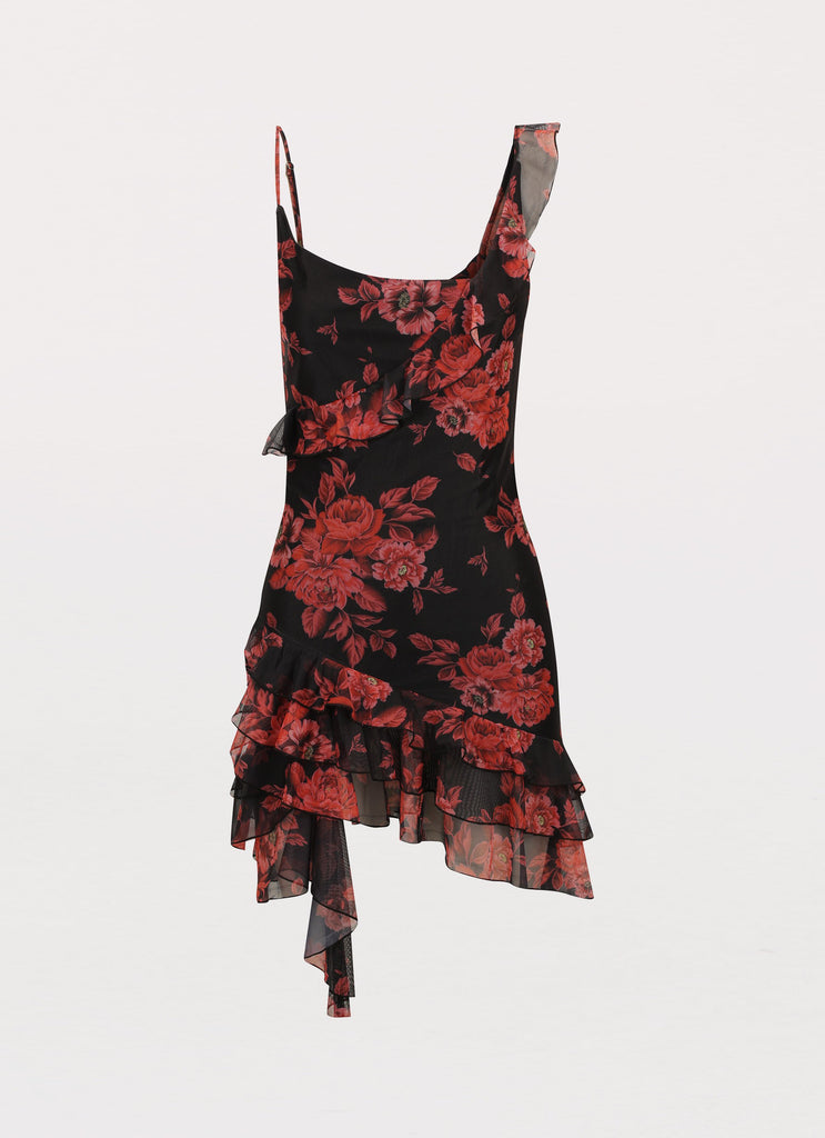 Peppermayo Peppermayo Exclusive - Love You Mesh Mini Dress - Midnight Rosa