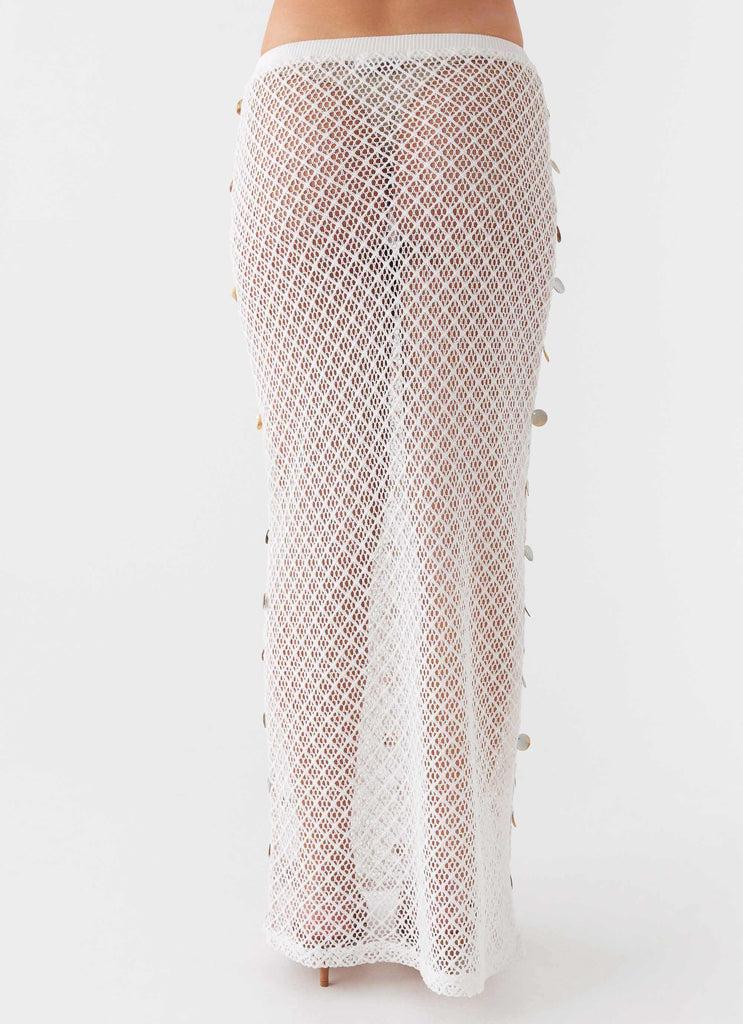 Peppermayo Peppermayo Exclusive - Lovina Shell Knit Maxi Skirt - White