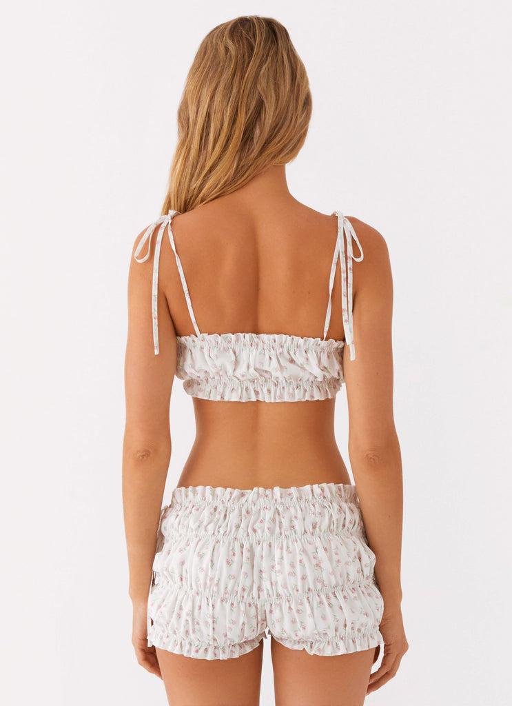Peppermayo Peppermayo Exclusive - Loz Shirred Top - White Floral