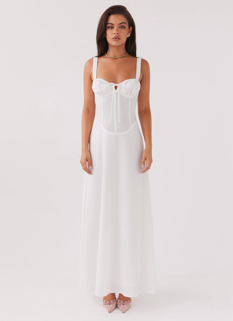 Peppermayo Peppermayo Exclusive - Lucie Linen Maxi Dress - White