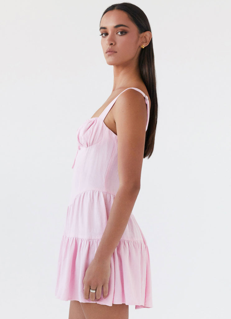 Peppermayo Peppermayo Exclusive - Lucie Linen Mini Dress - Pink