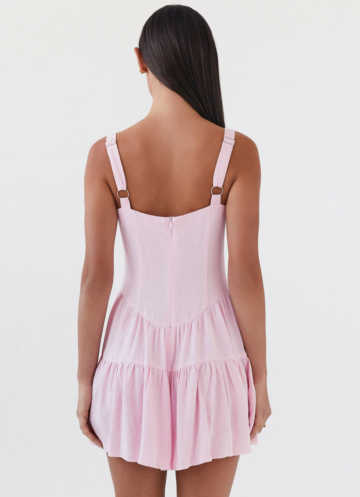 Peppermayo Peppermayo Exclusive - Lucie Linen Mini Dress - Pink